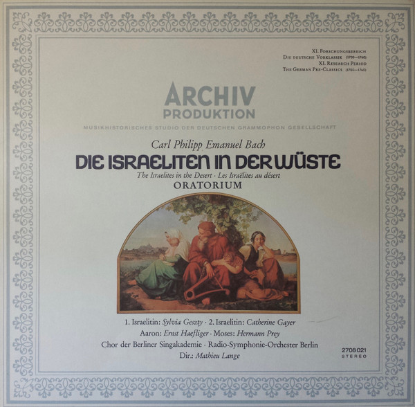 C.P.E. Bach: Die Israeliten in der Wüste